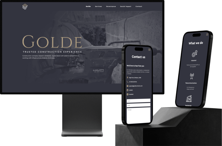 Creative web design with mobile optimization and branding.