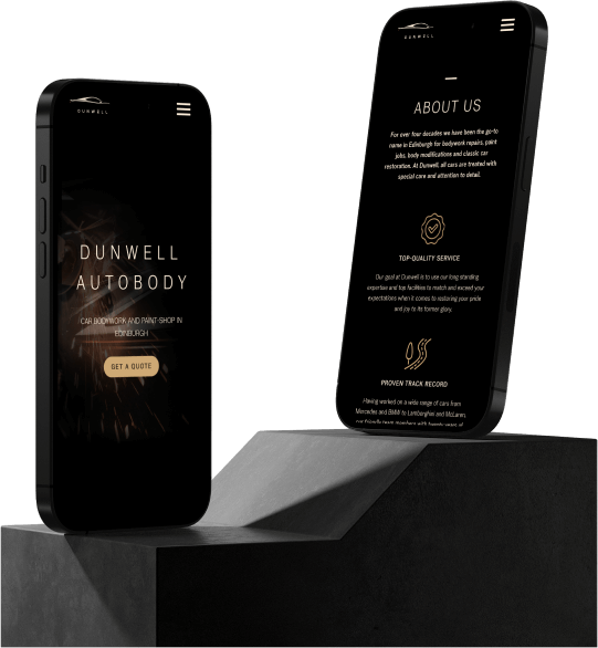 Desktop and mobile prototype screens